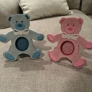 Coach pink or blue baby bear picture frame gift VINTAGE RARE COLLECTOR